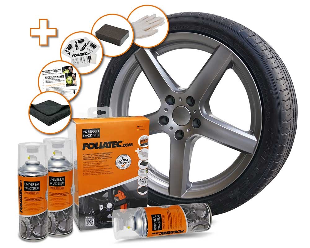 Foliatec Kit Pintura En Spray Para Llantas 2C Bronce Plomizo - Foliatec original VRM Motorsports