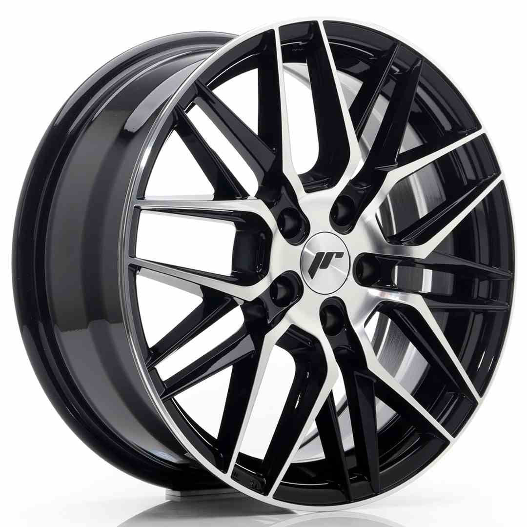 Japan Racing LLANTA JAPAN RACING JR28 17X7 ET40 5X114,3 NEGRO BRILLANTE MACHINED FACE