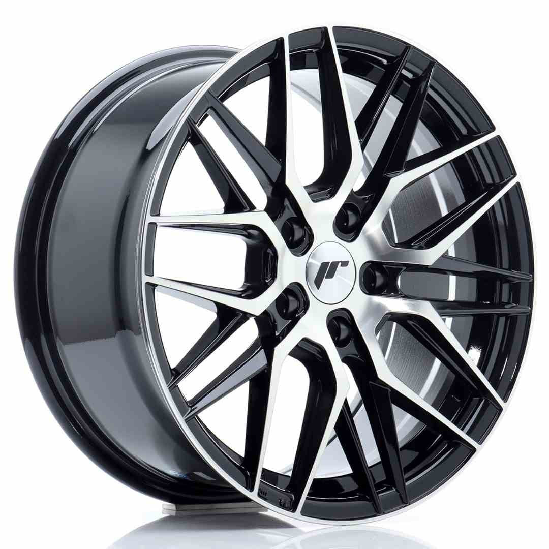 Japan Racing LLANTA JAPAN RACING JR28 17X8 ET40 5X112 NEGRO BRILLANTE MACHINED FACE