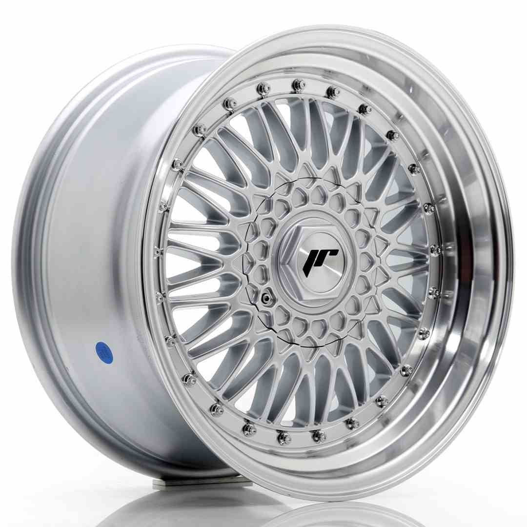 Japan Racing LLANTA JAPAN RACING JR9 17X8,5 ET20-35 BLANK SILVER W/MACHINED LIP+SILVER RIVETS