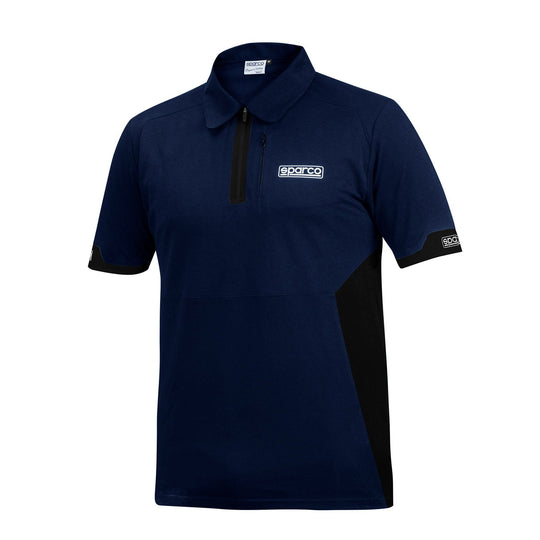 SPARCO POLO CON CREMALLERA TALLA XS AZUL/NEGRO