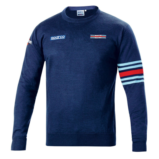 MARTINI-R ROUND NECK COTTON SWEATSHIRT SIZE S BLUE