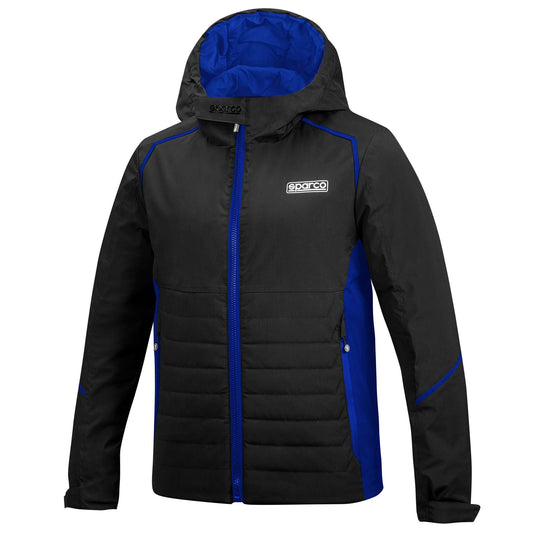 SPARCO WINDPROOF JACKET SIZE S BLACK/BLUE