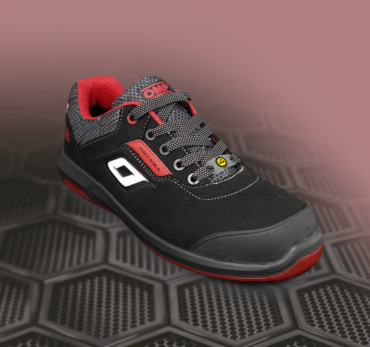 OMP MECCANICA ZAPATILLAS TRABAJO SEGURIDAD S3 SRC ESD PRO URBAN TALLA 39 NEGRO ROJO - OMP original VRM Motorsports imagen 12