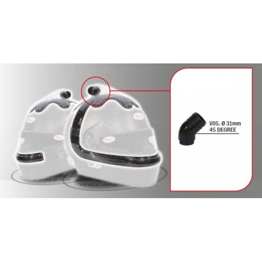 Kit Ventilación Forzada Intake Parte Superior/Lateral V20 - Hp7/Hp77- 45 Grados - Bell | VRM Motorsports