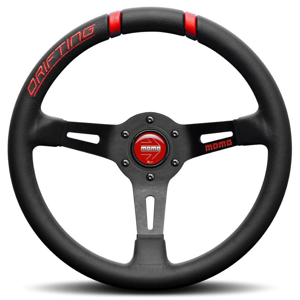 VOLANTE MOMO DRIFTING 330 NEGRO-ROJO MOMO | VRM Motorsports