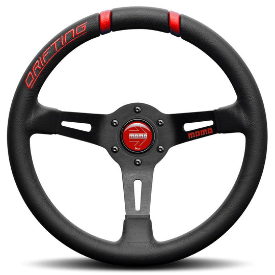 VOLANTE MOMO DRIFTING 330 NEGRO-ROJO MOMO | VRM Motorsports