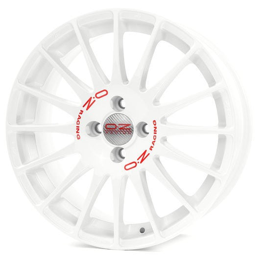 OZ LLANTA SUPERTURISMO WRC 7x17 4x108 ET 48 RACE BLANCO RED LETTERING