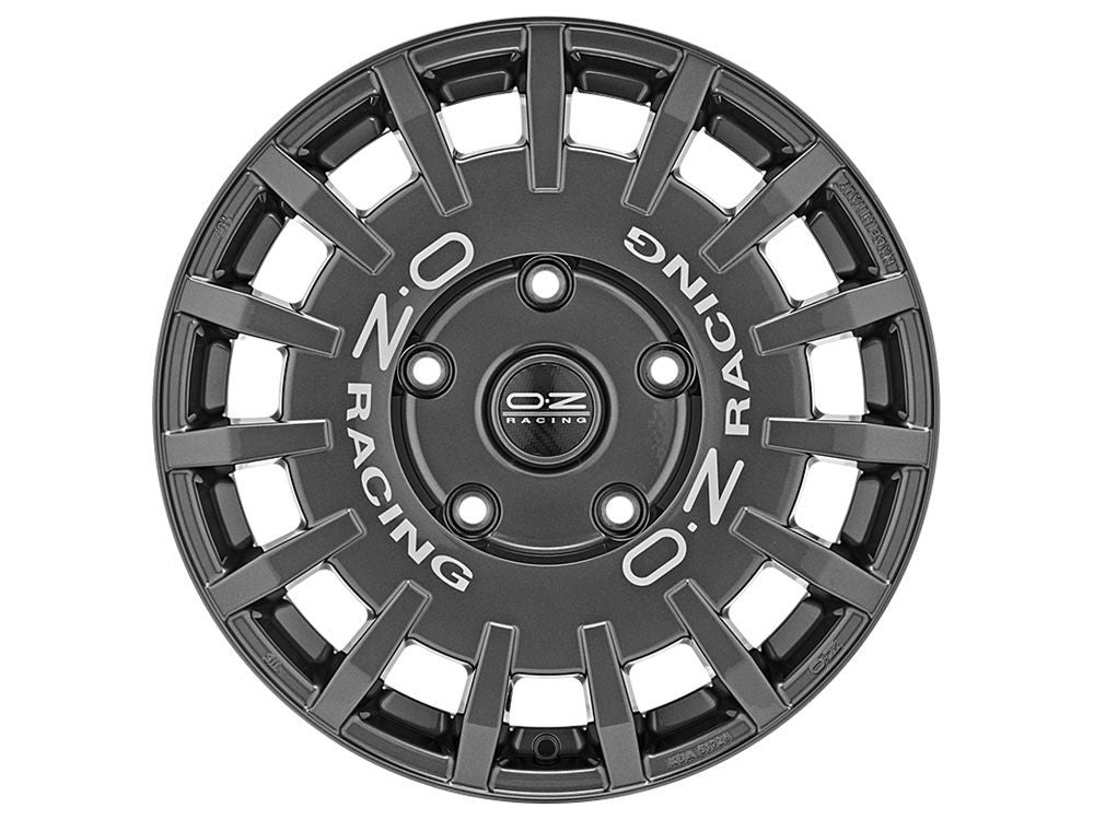 OZ LLANTA RALLY RACING VAN 8x18 5x120 ET 45 DARK GRAPHITE SILVER LETTERING