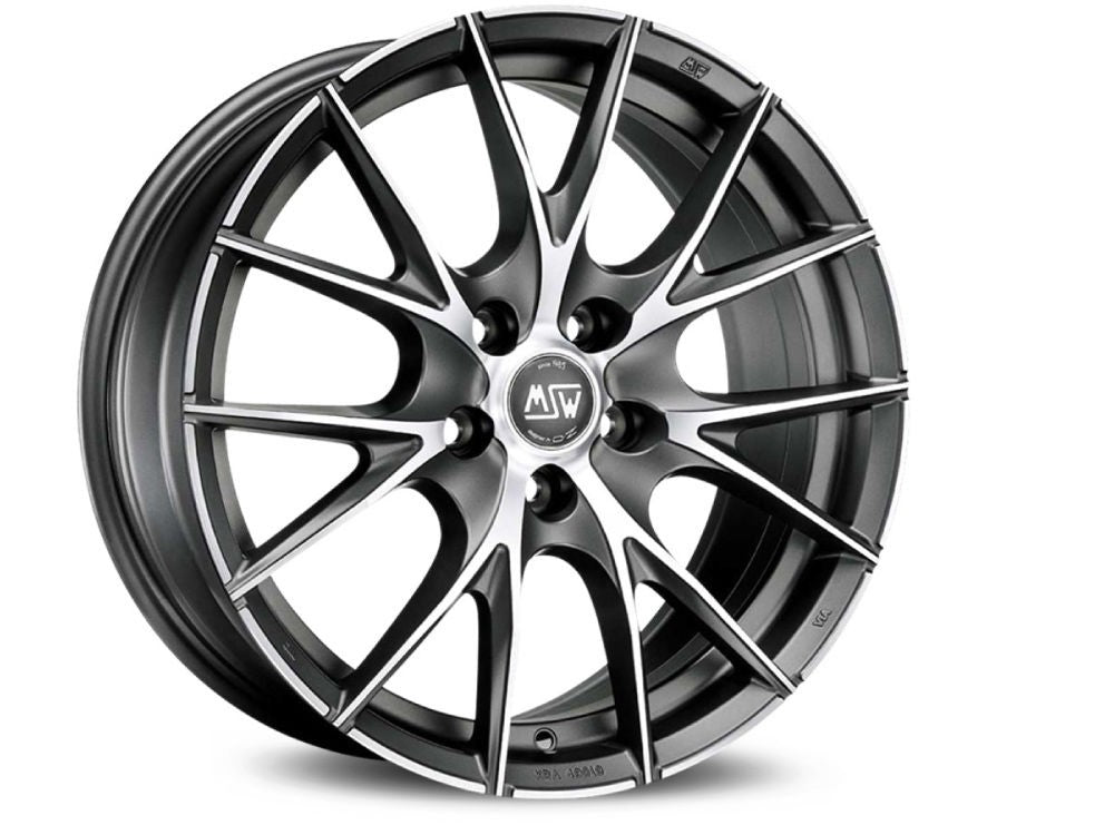 OZ LLANTA MSW 25 7x16 5x100 ET 35 TITANIO MATE PULIDO