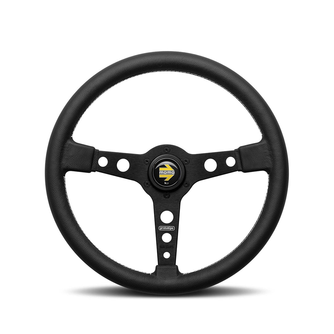 VOLANTE MOMO PROTOTIPO 320 MM RADIO NEGRO MOMO | VRM Motorsports