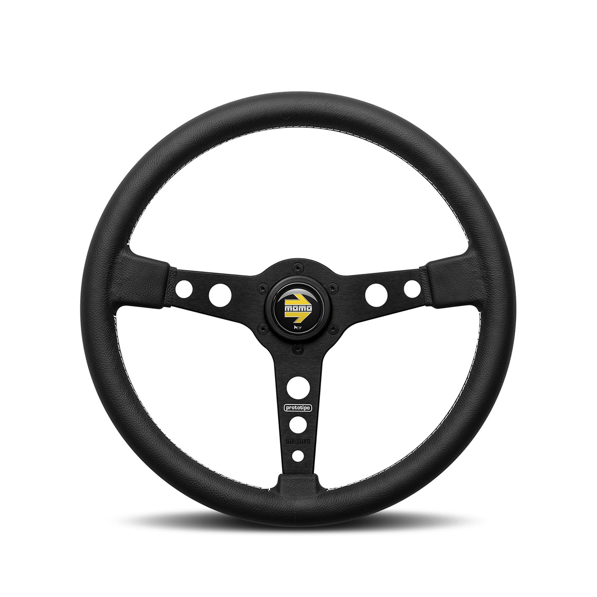 VOLANTE MOMO PROTOTIPO 320 MM RADIO NEGRO MOMO | VRM Motorsports