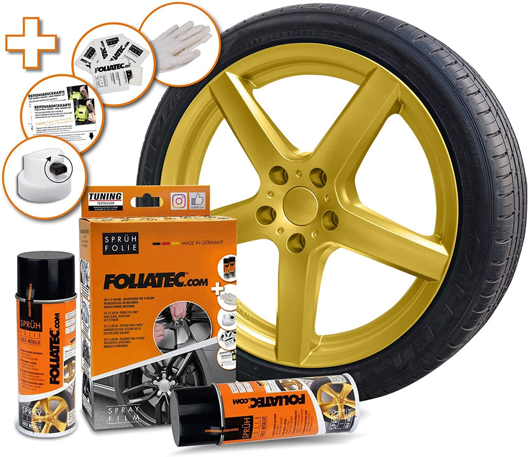 Foliatec Kit De Goma Líquida Dorado Metálico 2 x 400 ml - Foliatec original VRM Motorsports