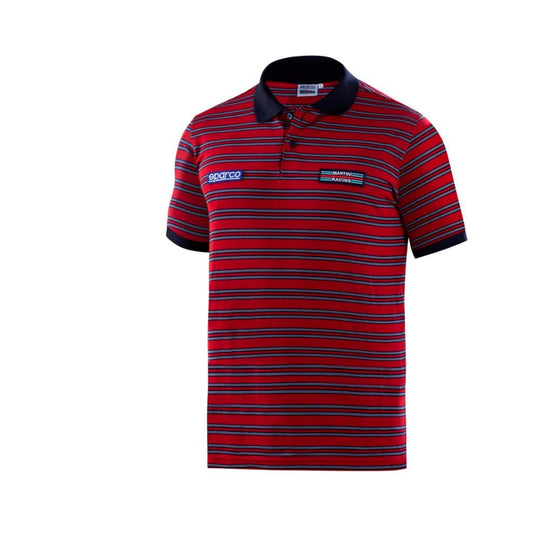 SPARCO POLO SPORTLINE A RAYAS MR TALLA XL ROJO