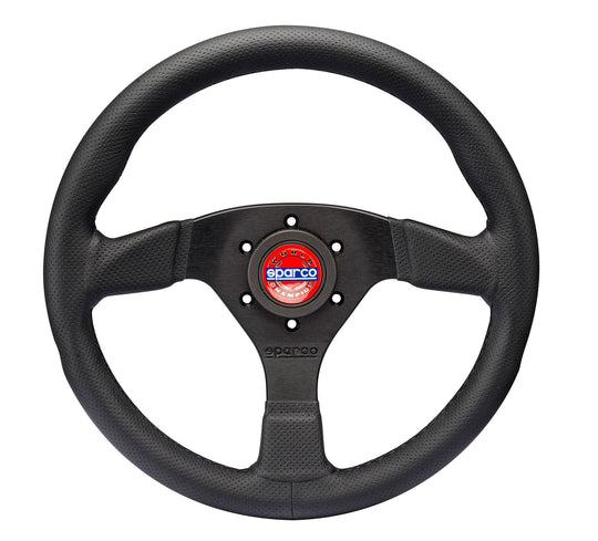 Sparco Volante Mod.383 Cuero Perforado Cosido Negro - Sparco original VRM Motorsports imagen 1