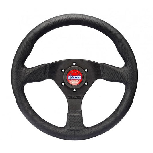 VOLANTE MOD.383 CUERO PERFORADO COSIDO ROJO