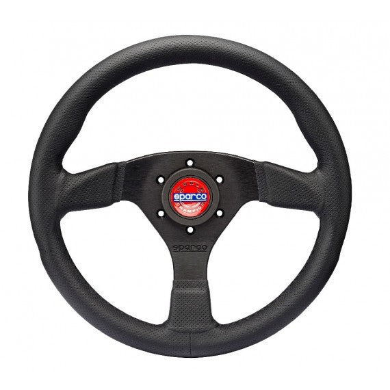 Sparco Volante Mod.383 Cuero Perforado Cosido Rojo - Sparco original VRM Motorsports imagen 1