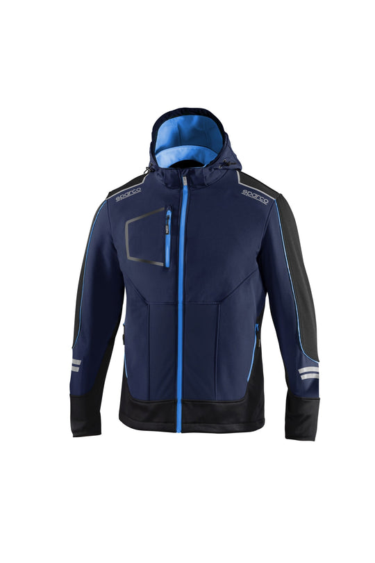 CHAQUETA SOFT-SHELL TECH TW TALLA XL AZUL MARINO/AZUL