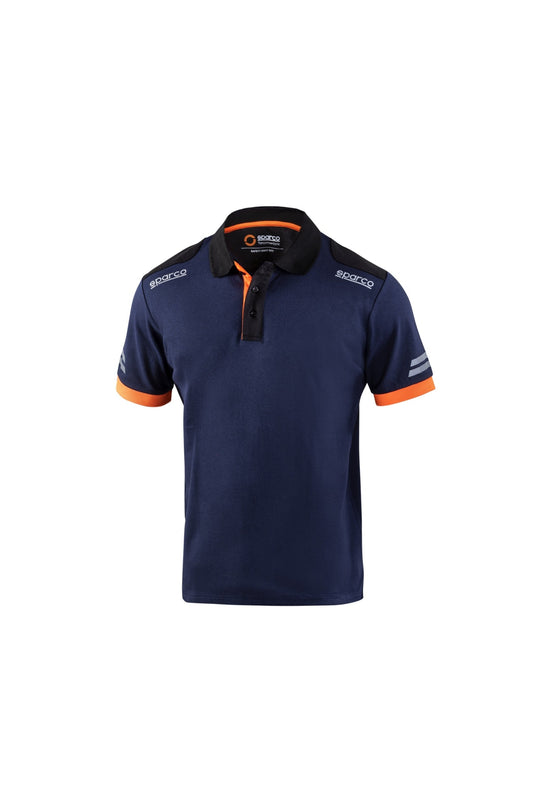 SPARCO POLO TW TALLA S AZUL MARINO/NARANJA