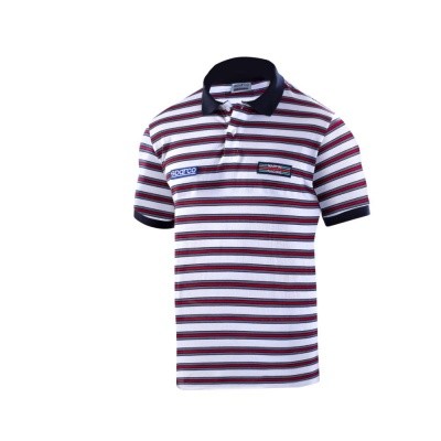 SPARCO POLO SPORTLINE A RAYAS MR TALLA XL BLANCO