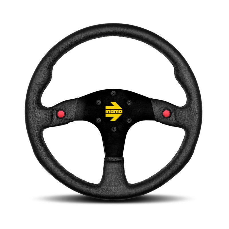 VOLANTE MOD 80 NEGRO CUERO 350 NUEVO MOMO | VRM Motorsports