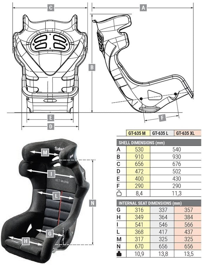 Sparco Asiento Gt635 Fia8862-2009, Fibra De Carbono Carcasa Para Sistema De Correderas, Talla Xl - Sparco original VRM Motorsports imagen 4