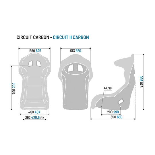 Sparco Asiento Circuit Ii Carbon - Sparco original VRM Motorsports imagen 5
