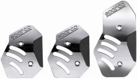 (STOCK LAST)PEDALES SPARCO NEON CROMADA 3PCS.