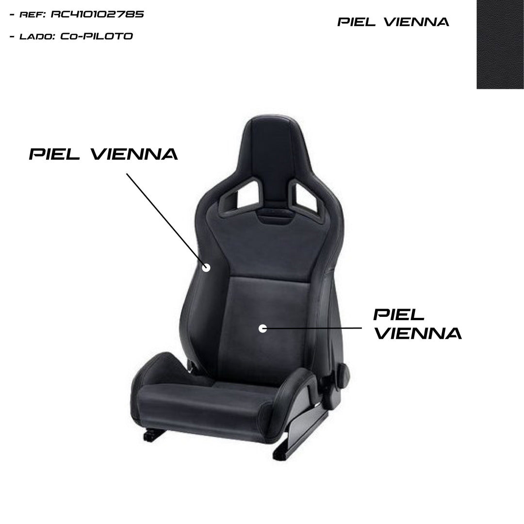 Asiento RECARO Sportster CS Calefaccion Piel Vienna Negro Copiloto - imagen 3 VRM Motorsports