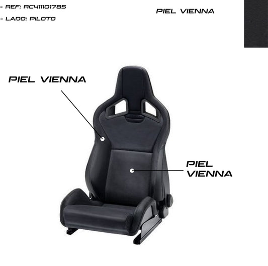 ASIENTO RECARO SPORTSTER CS AIRBAG CALEFACCION PIEL VIENNA NEGRO PILOTO