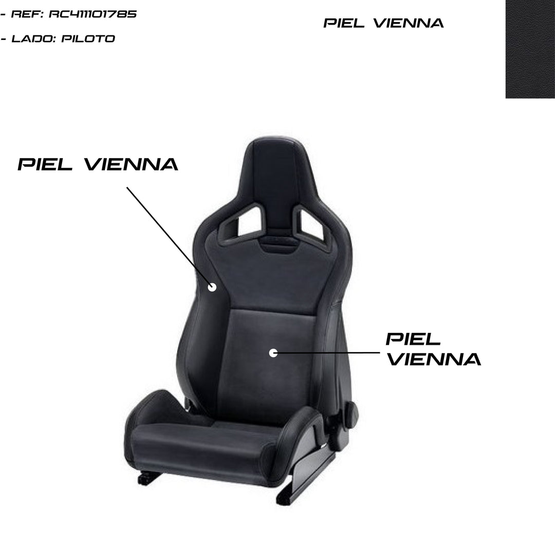 Asiento RECARO Sportster CS Airbag Calefaccion Piel Vienna Negro Piloto - imagen 3 VRM Motorsports