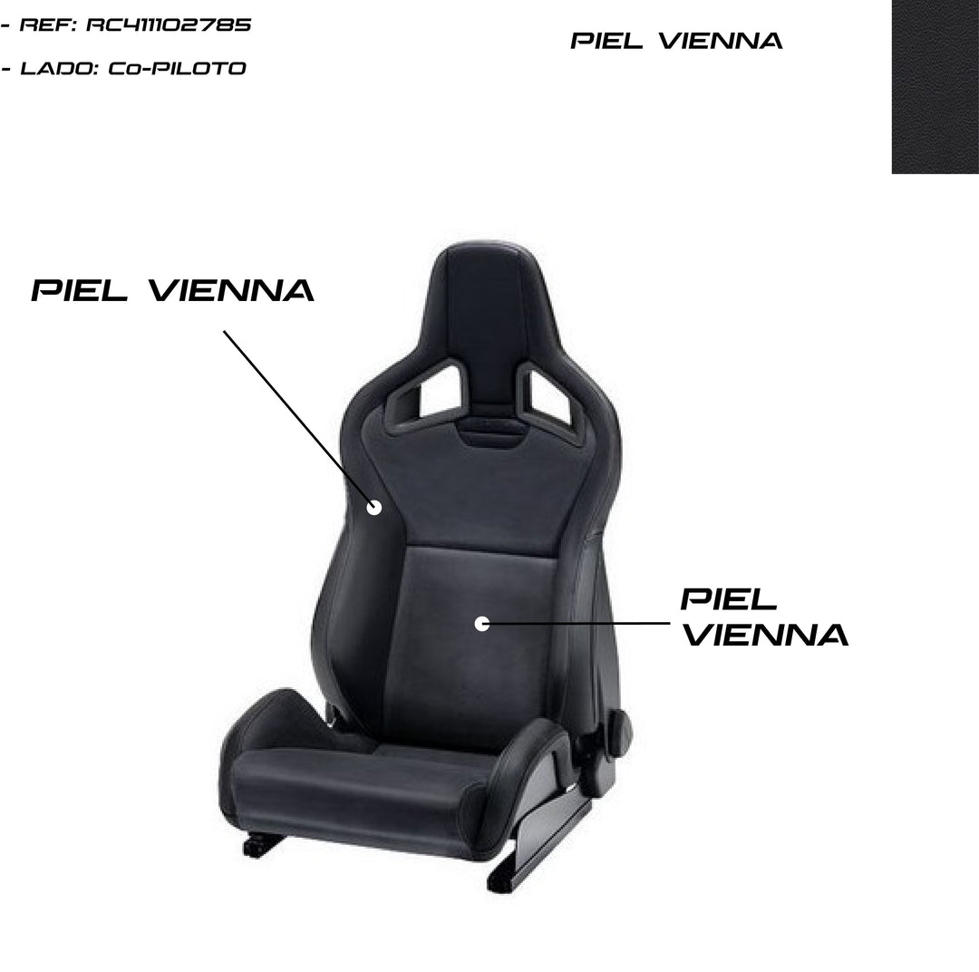 Asiento RECARO Sportster CS Airbag Calefaccion Piel Vienna Negro Copiloto - Imagen 3 RECARO VRM Motorsports