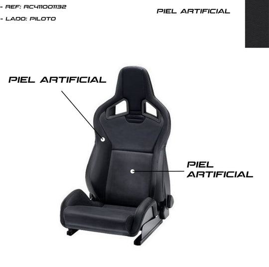 ASIENTO RECARO SPORTSTER CS AIRBAG PIEL ARTIFICIAL NEGRO PILOTO RECARO | VRM Motorsports