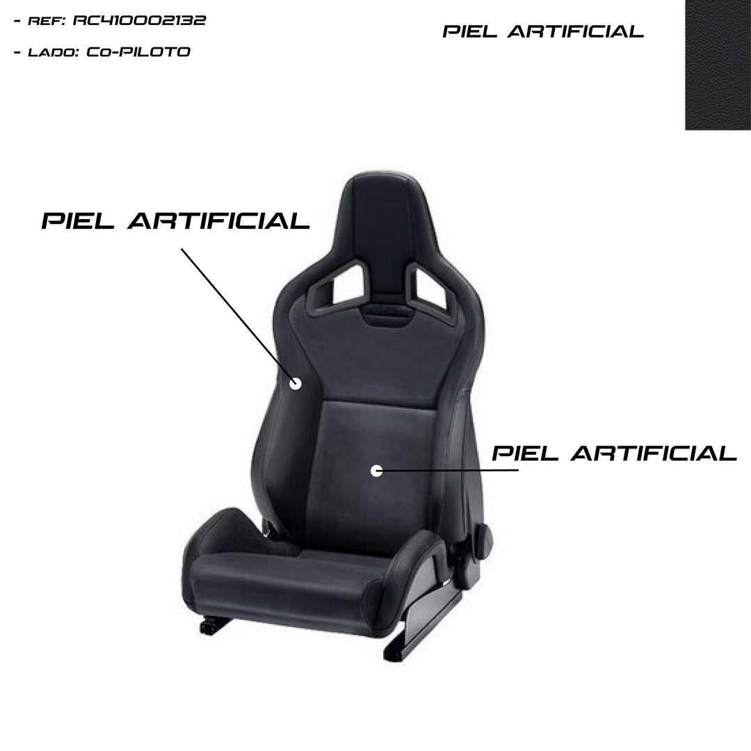 Asiento RECARO Sportster CS Piel Artificial Negro Copiloto - imagen 3 VRM Motorsports