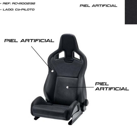 Asiento RECARO Sportster CS Airbag Piel Artificial Negro Copiloto - Imagen 3 RECARO VRM Motorsports