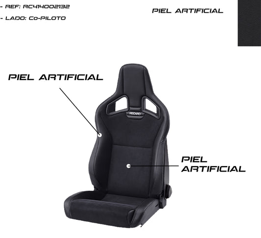 ASIENTO RECARO CROSS SPORTSTER CS PIEL ARTIFICIAL NEGRO COPILOTO