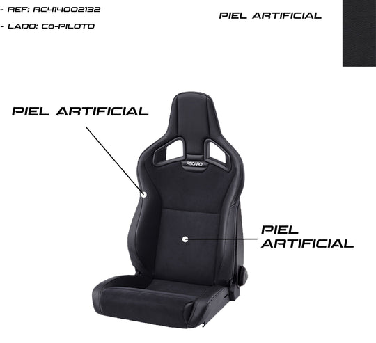 ASIENTO RECARO CROSS SPORTSTER CS PIEL ARTIFICIAL NEGRO COPILOTO RECARO | VRM Motorsports