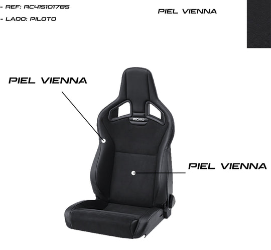 ASIENTO RECARO CROSS SPORTSTER CS AIRBAG CALEFACCION PIEL VIENNA NEGRO PILOTO RECARO | VRM Motorsports