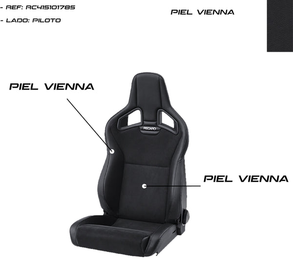 ASIENTO RECARO CROSS SPORTSTER CS AIRBAG CALEFACCION PIEL VIENNA NEGRO PILOTO