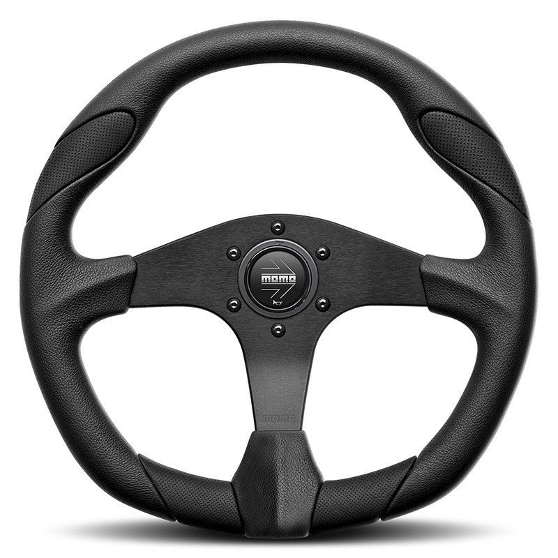 VOLANTE MOMO QUARK 350 MM PIEL NEGRA MOMO | VRM Motorsports