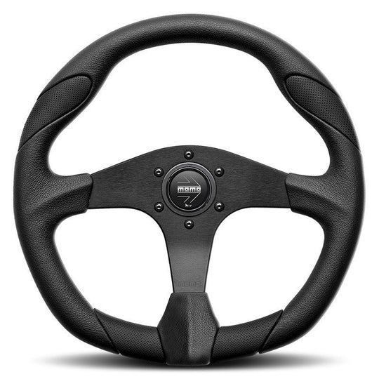 VOLANTE MOMO QUARK 350 MM PIEL NEGRA MOMO | VRM Motorsports