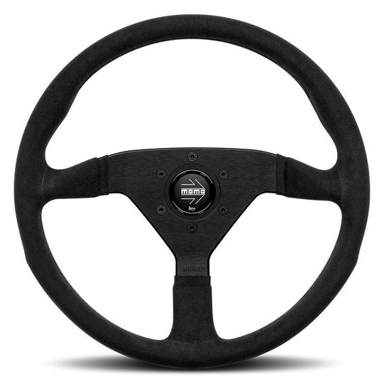 VOLANTE MOMO MONTECARLO 350 MM MICROFIBRA NEGRA MOMO | VRM Motorsports
