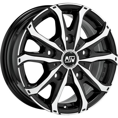 OZ LLANTA MSW 48 VAN 7x16 5x108 ET 46 NEGRO BRILLANTE PULIDO