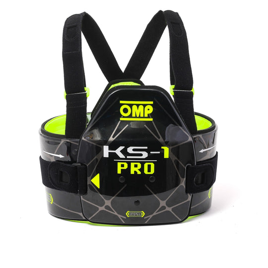 COSTILLAR OMP KS-1 PRO NEGRO / AMARILLO FLUO TALLA XL - OMP original VRM Motorsports imagen 2