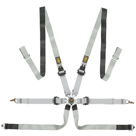 ARNES OMP 6 PUNTOS ONE-D 2" PULL DOWN - SIN MAGNESIO FIA 8853-2016 NEGRO / BLANCO - OMP original VRM Motorsports imagen 1