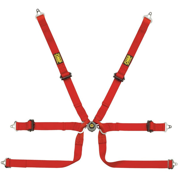 OMP 6-PUNKT-GURTTECHNIK 2" PULL-UP-PROTOTYP - FIA 8853-2016 ROT