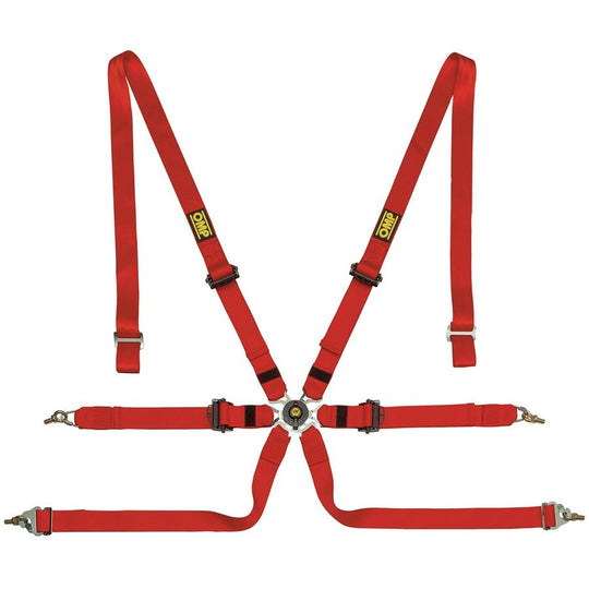 ARNES OMP 6 PUNTOS ONE 2" PULL DOWN ROJO - OMP original VRM Motorsports imagen 1