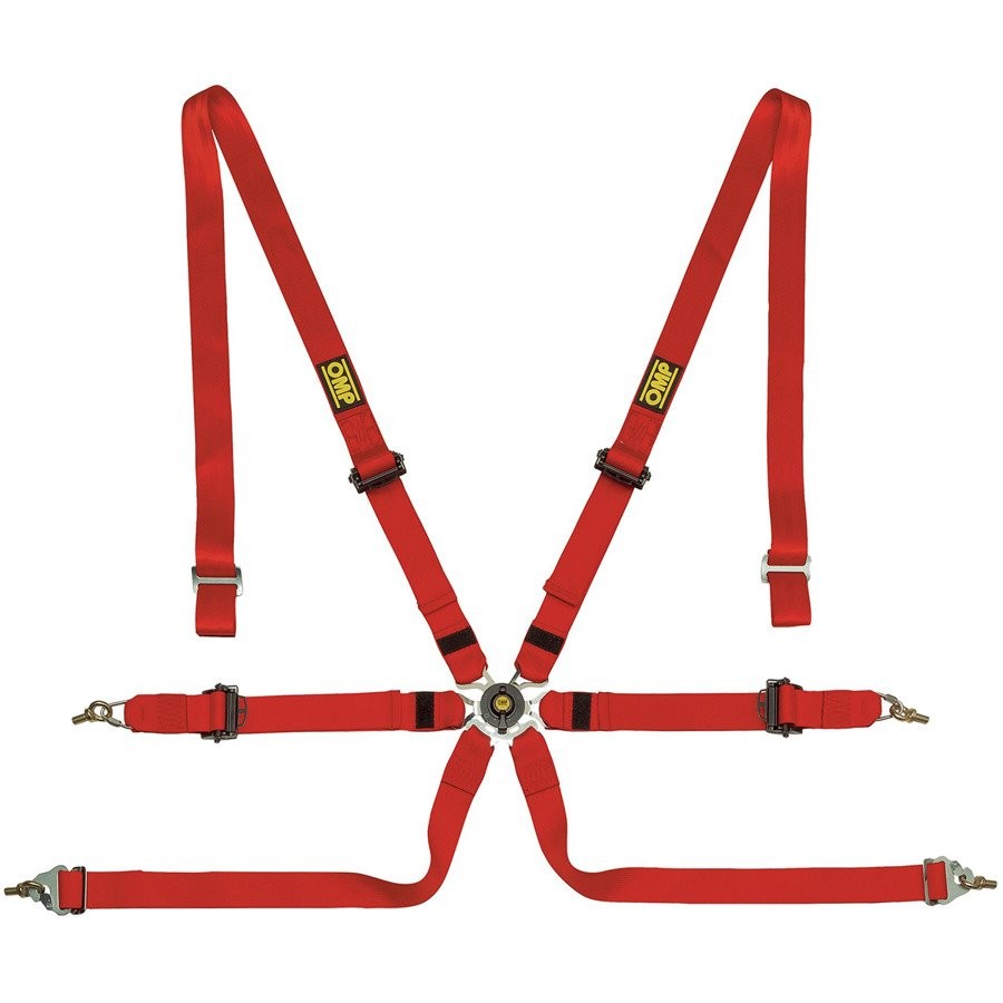 ARNES OMP 6 PUNTOS ONE 2" PULL UP ROJO - OMP original VRM Motorsports imagen 1