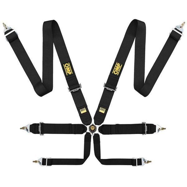 OMP 6-PUNKT-GURT FIRST 3" PULL UP FIA 8853-2016 SCHWARZ