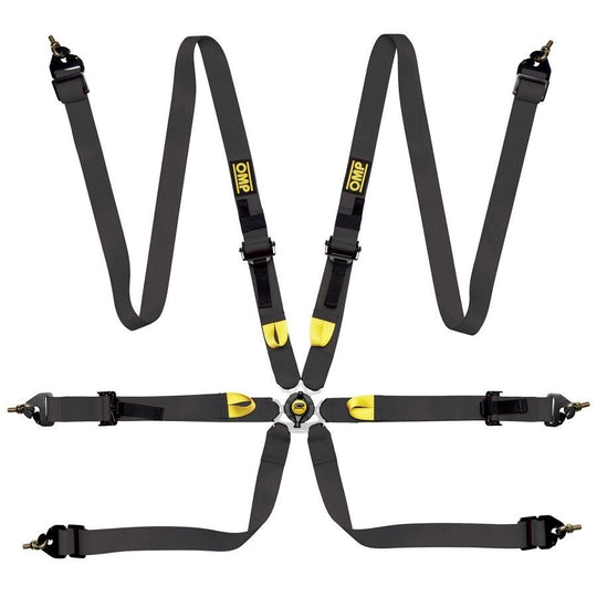 ARNES OMP 6 PUNTOS FIRST 2" FIA 8853-2016 PULL UP - ACERO ADJ. NEGRO - OMP original VRM Motorsports imagen 1